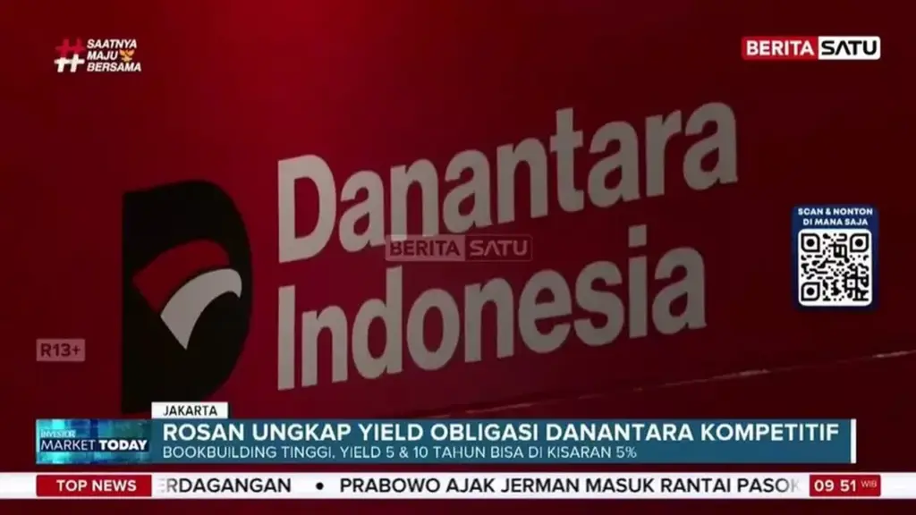 Danantara Raih US$1,5 Miliar Lewat Obligasi Global, Yield Tekan Di Bawah Target